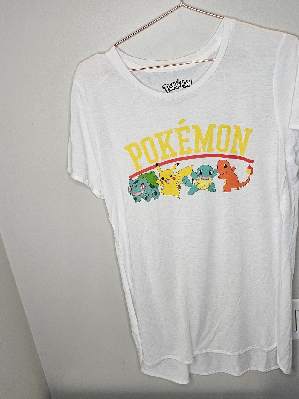 POKEMON Graphic Tee with Pikachu, Bulbasaur, Charmander & Squirtle